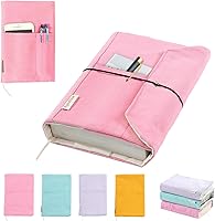 Vista 12 de Fundas de libro de lona, protector de libro lavable, funda de libro para novelas de tapa blanda, funda de libro ajustable para libros de tapa dura