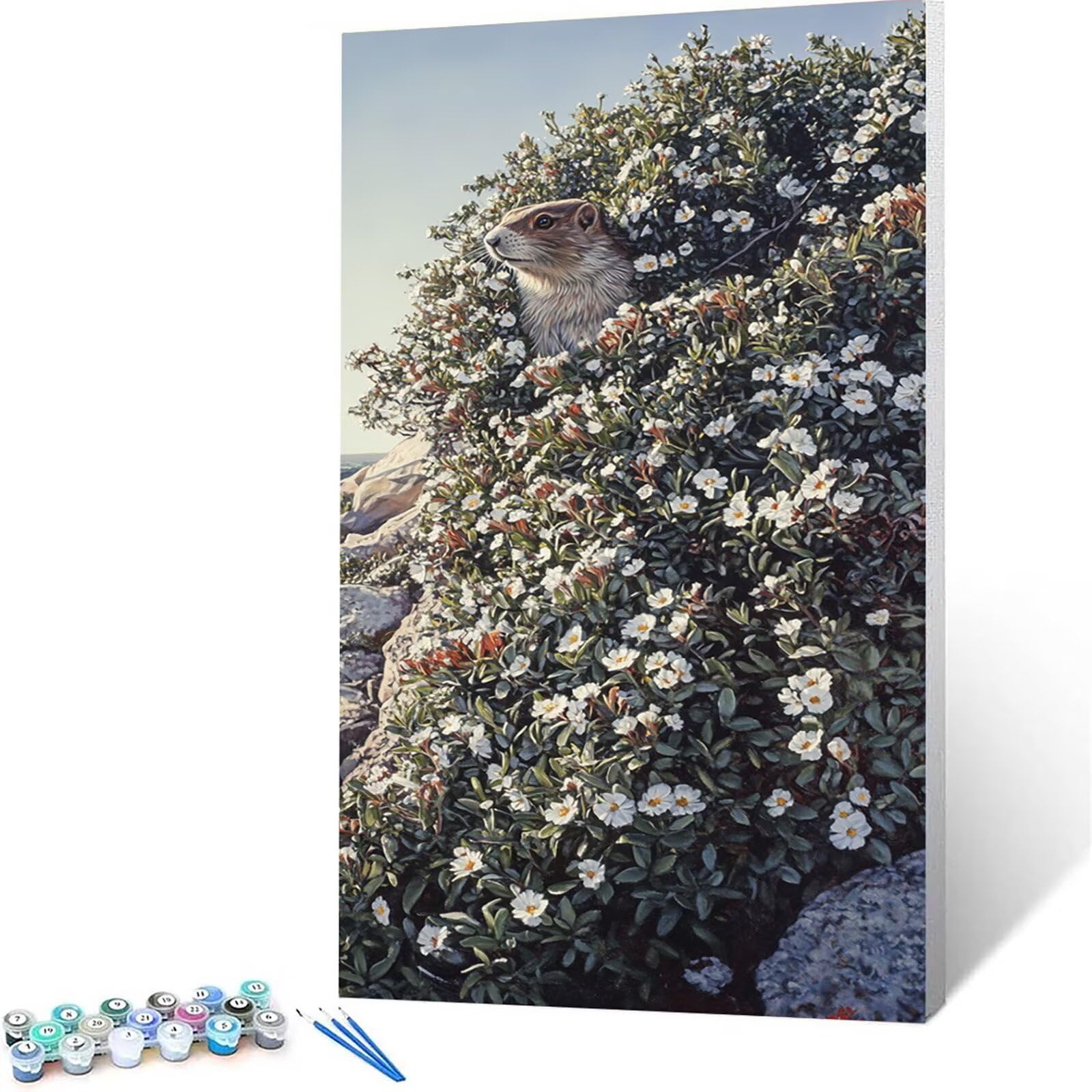 Fleur Peinture Numero Adulte, Animal Peinture par Numero sur toile à l'acrylique et au pinceau 80x160cm,Activité Manuelle Enfant,Loisirs Créatifs Adultes Cheerful painting,Decoration Murale Cadeau 223