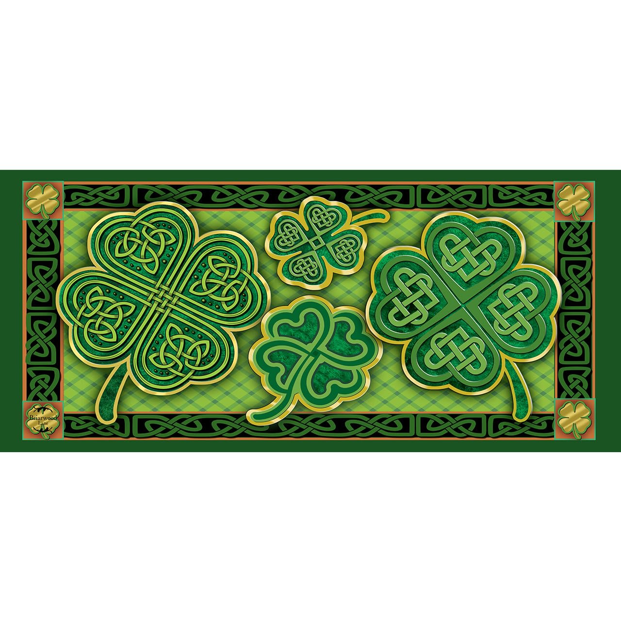 Amazon.com: Briarwood Lane Celtic Shamrocks Mini Mat : Patio, Lawn