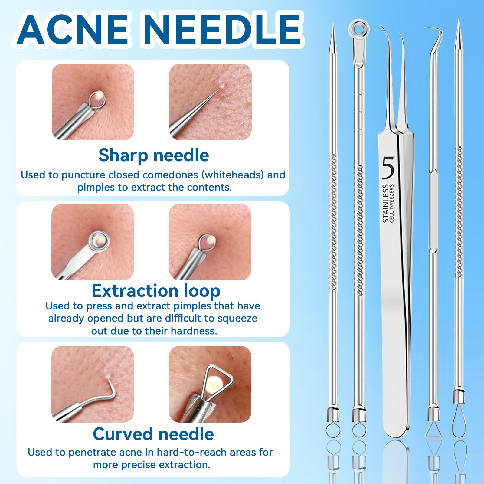 Aspirapolvere Punti Neri Elettrico, Estrattore di Punti Neri con 4 Modalità e 6 Sonde, Pulitore Pori Viso Ricaricabile USB, Anti-Punti Neri Naso per Tutti i Tipi di Pelle Senza Dolore