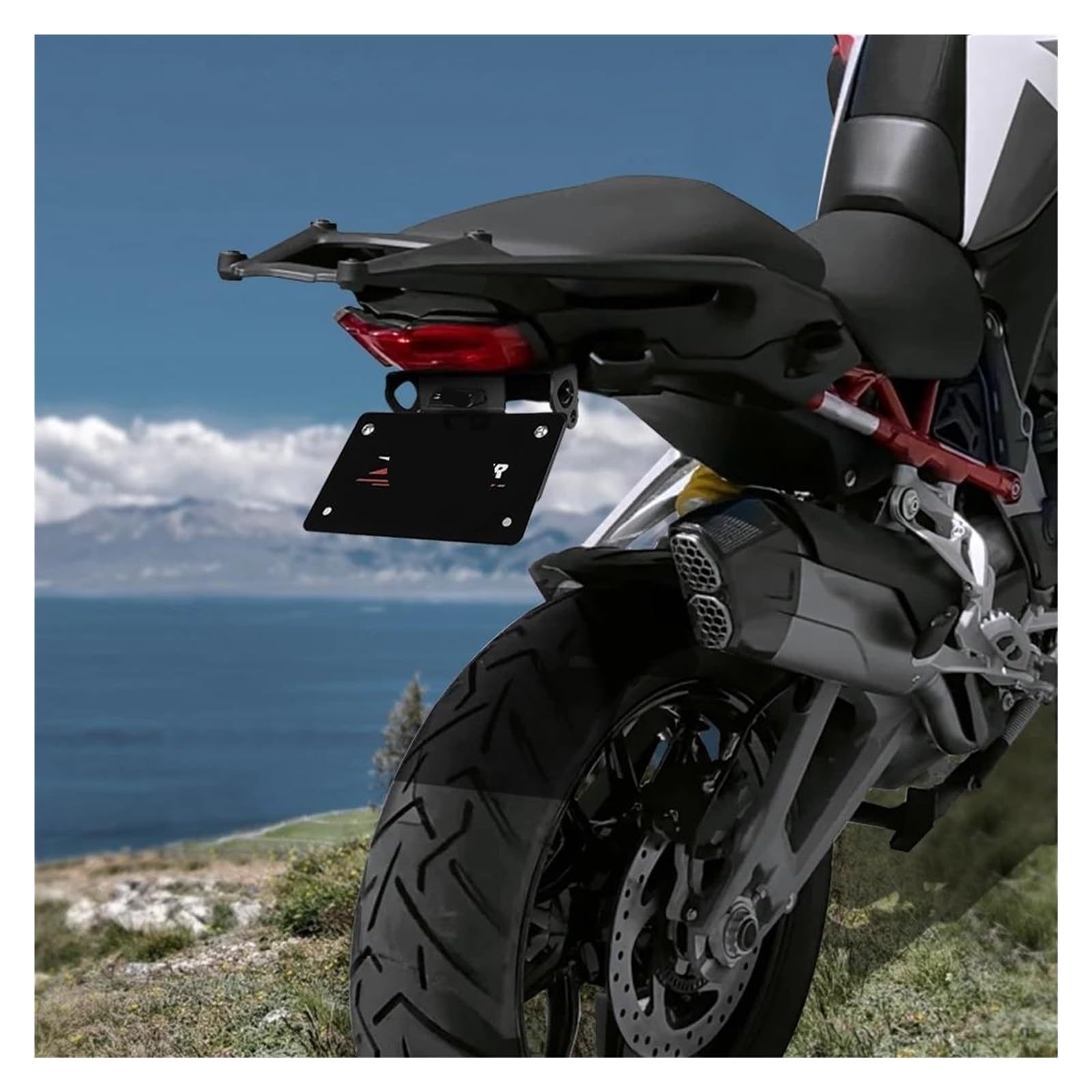 Supporto Portatarga Per Du&cati Multistrada V4 / V4S 2021 2022 2023 2024 - Kit Eliminacoda Posteriore Per Moto(Style A)