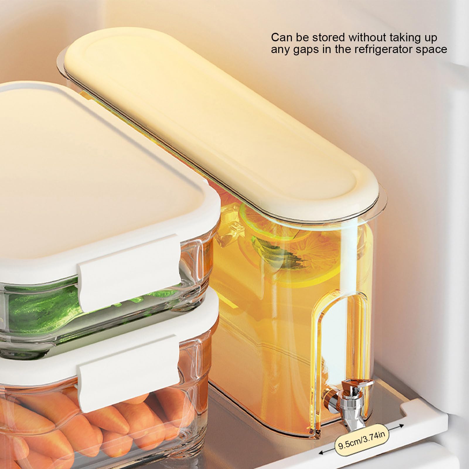 Dispensador De Bebidas Para | Dispensador De Bebidas Líquidas Con Grifo | Contenedor De Refrigerador Con Tapa, Soporte De De Limonada Para El Uso Diario, Estación De