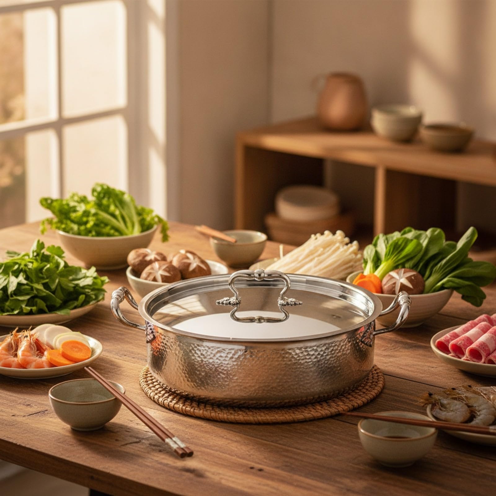 Amagogo Poignées Latérales Inox 304 | Ergonomique, Épaissi, Ustensile Cuisson, pr Restaurant, 32CM, 2 Grilles