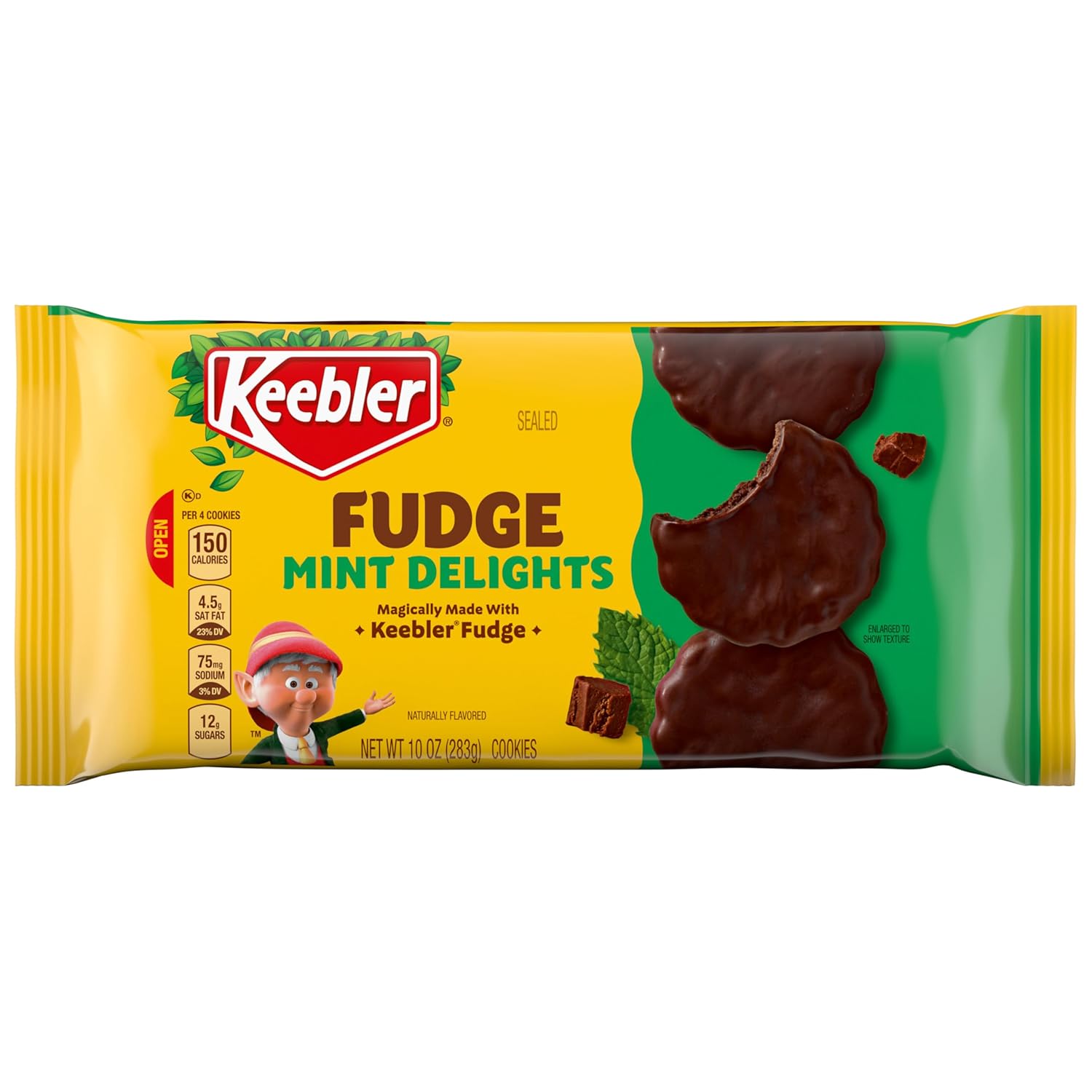 Keebler Grasshopper Mint Cookies, 10oz - Refreshing Chocolate Mint Sandwich Cookies