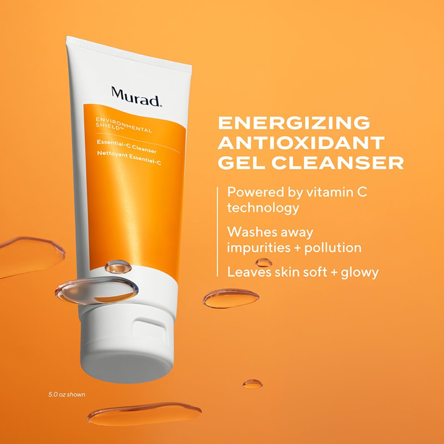 Murad Essential-C Facial Cleanser - Foaming Gel Face Wash- Vitamin C & Antioxidant Rich Treatment Backed by Science