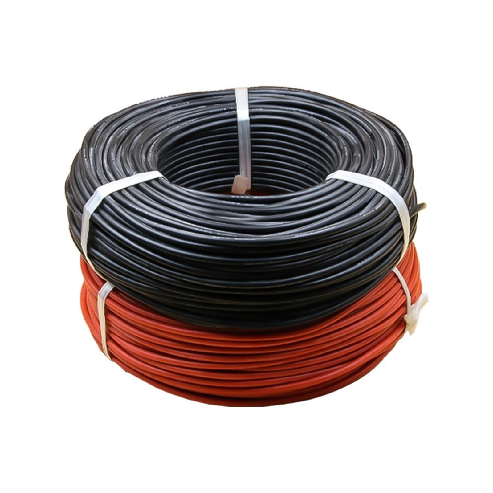 200 metros/rollo 2,5 mm2 4 mm2 6 mm2 10 mm2 14/12/10/8AWG Cable Solar PV certificación TUV Cables fotovoltaicos de Color negro y rojo (Color : Black, Size : 6mm2-10AWG)