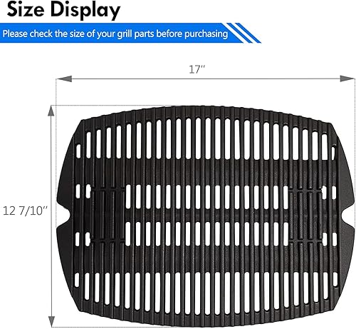 Miniatura 3 de 7644 7582 Rejillas de parrilla Piezas de repuesto para Weber Q100 Q1000 Series Parts Weber Baby Q Rejilla de hierro fundido Q120 Q1200 Q1400