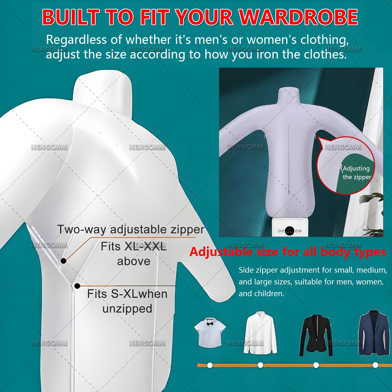 Maniquí de Planchado Automático 2 En 1, Camisas Y Pantalones, Secado Y Planchado, Planchadora Inflable, Planchadora Automática Humanoide Táctil, Plancha con Maniquí A