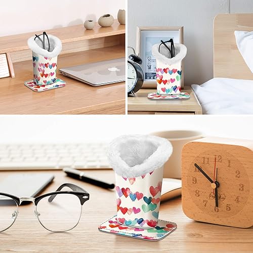 Miniatura 165 de Fintie Soporte para anteojos forrado de felpa con base magnética, estuche de cuero vegano prémium para lentes