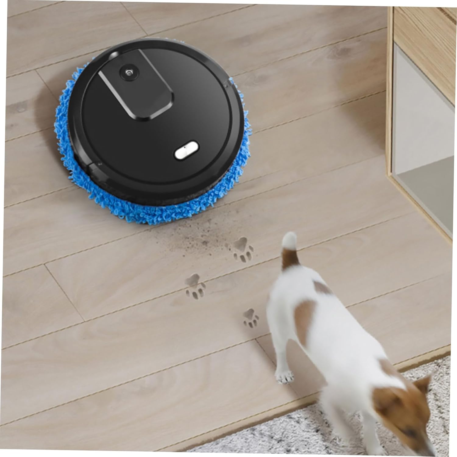 Smart Robotic Mop Sweeper Featuring Nano Spray Functionality Multi-Surface Cleaning Lightweight Design for Home Use Random Color