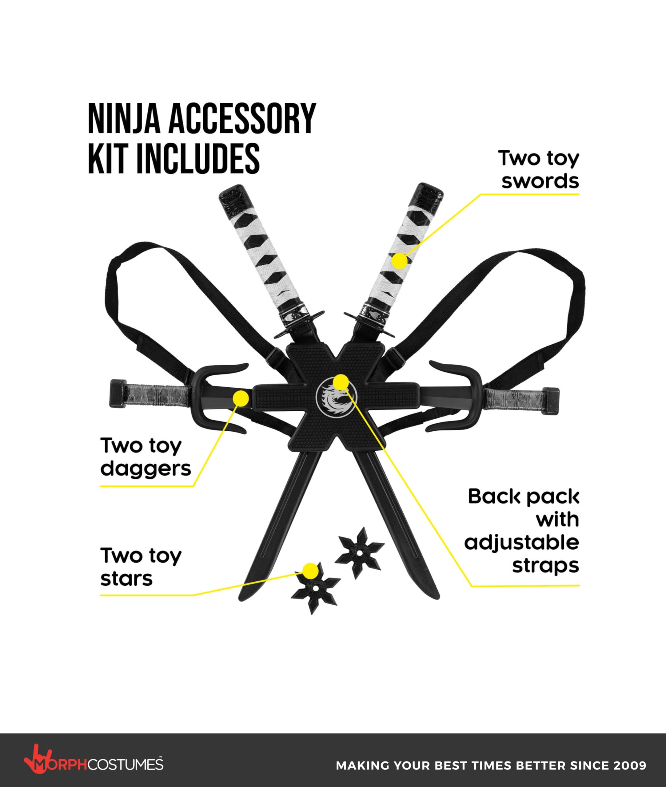 Amazon.com: Morph BPA Free Ninja Swords Kids with Back Strap