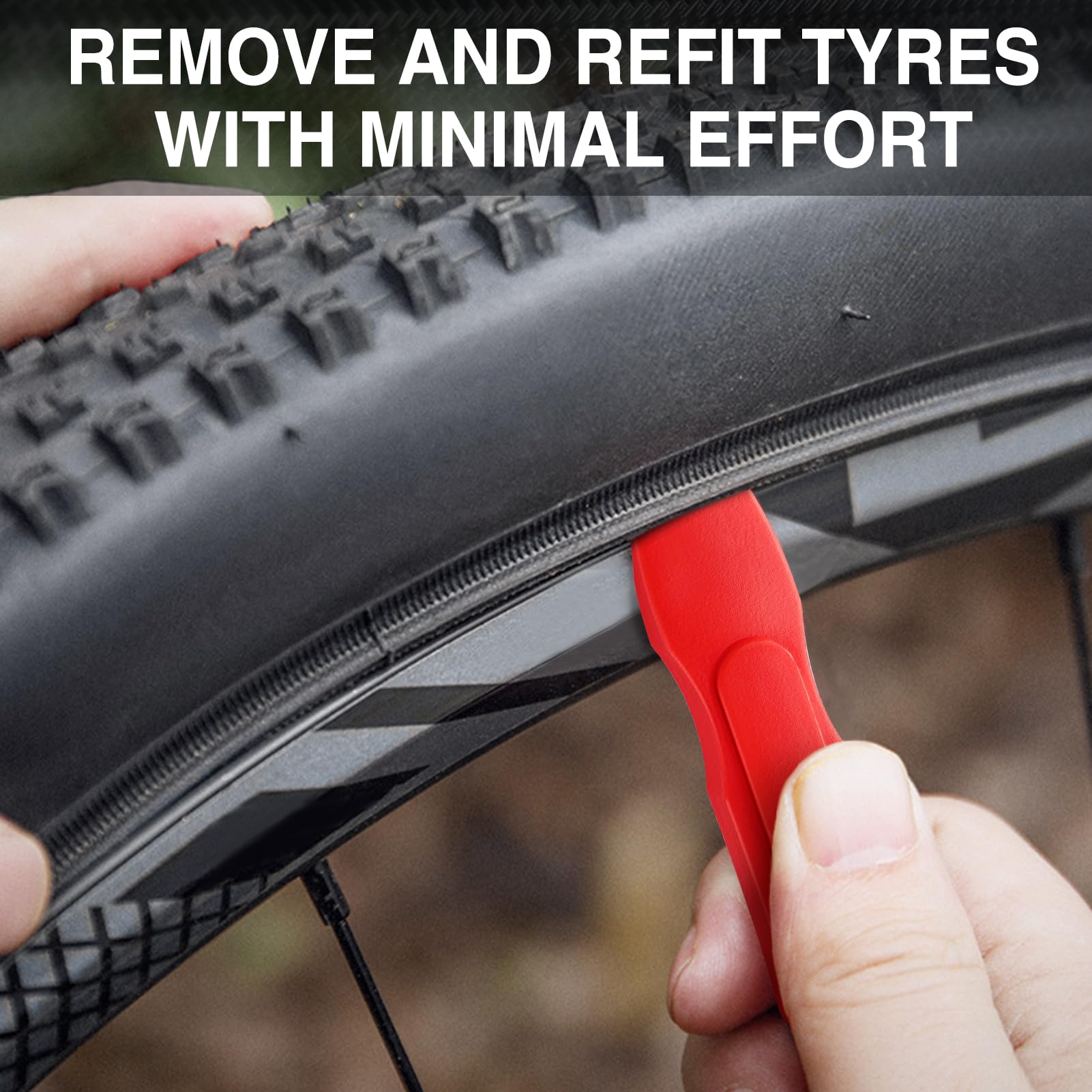 GOLD DEER 4PCS Bike Tire Lever Ultra Strong Tire Removal Tool Bicycle Accessories Bicycle Cycling Repair Accessories Tools Lasting Tire Removal Tool Bike Tools for Road or Mountain Bike Tires - Image 2