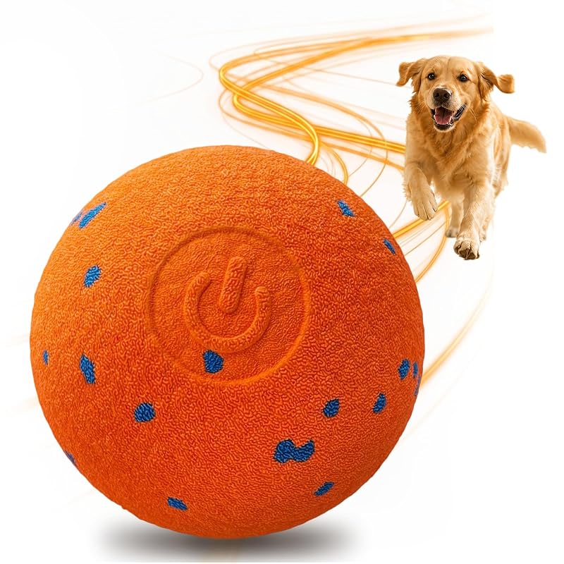 Bola Interativa Inteligente para Cães com Movimento e Vibração Reptilux Laranja