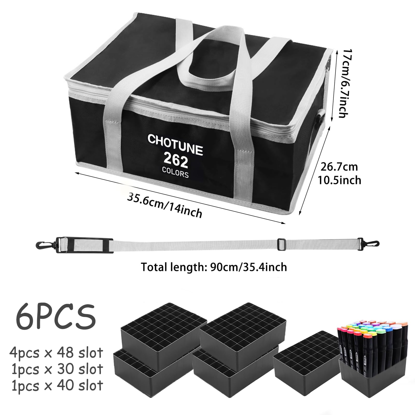 Amazon.com: Chris.W 262 Slots Marker Pen Case - Markers, Sketch