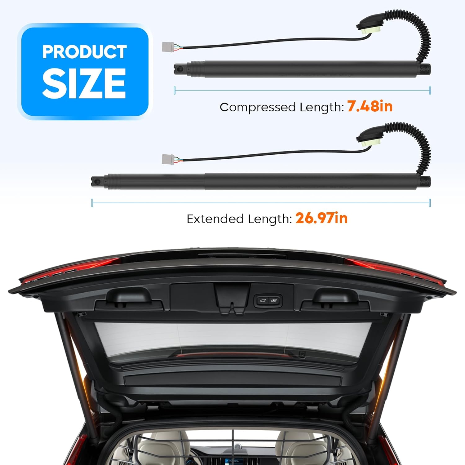 Rear Left Hatch Liftgate Power Lift Support Shock Strut Compatible with Escalade Yukon Tahoe Suburban XL 2015-2019, Power Tailgate Support Replace# 23226162 (Only fits The Model with Power Liftgate)