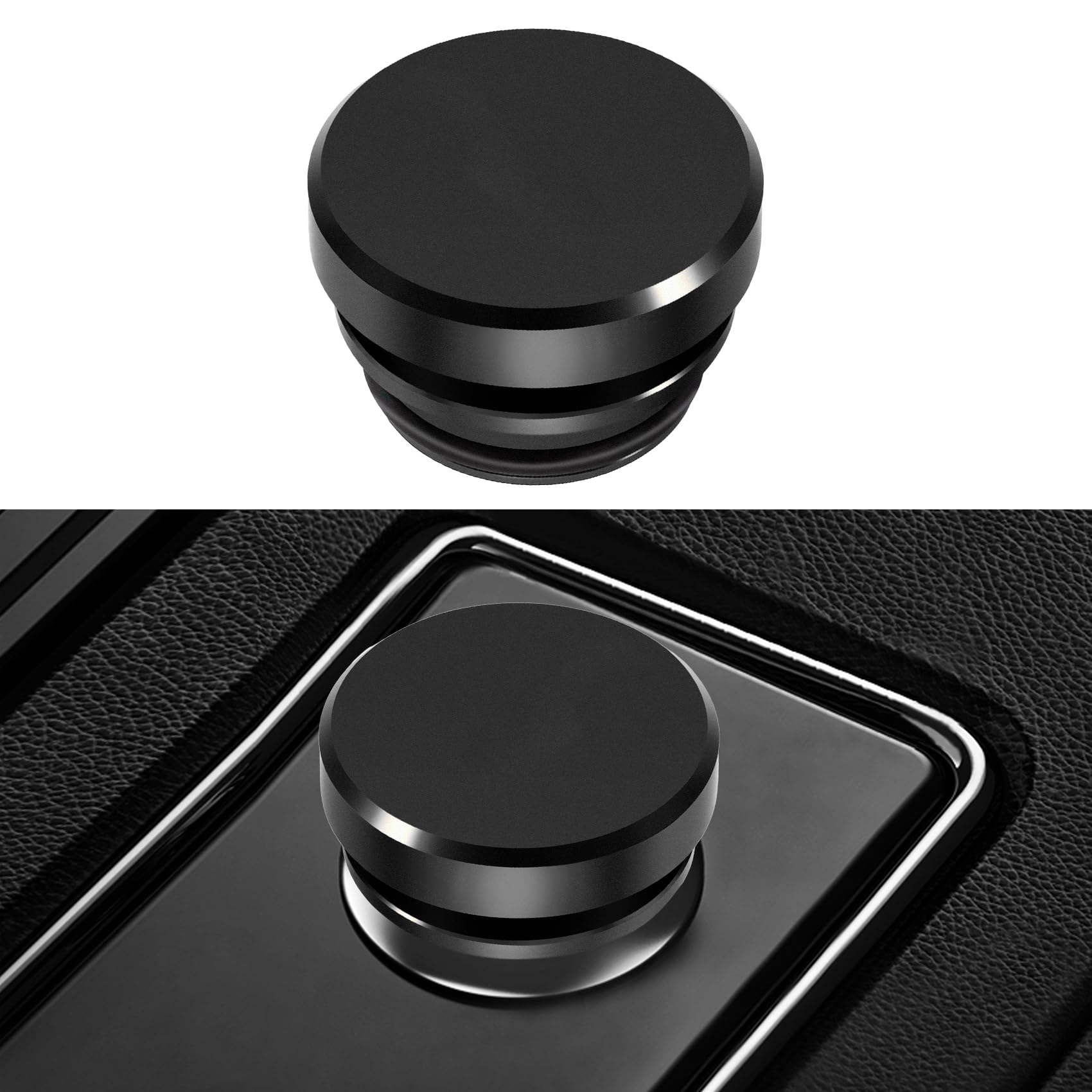 Universal Car Cigarette Lighter Plug Cover, Power Outlet Cap, Black