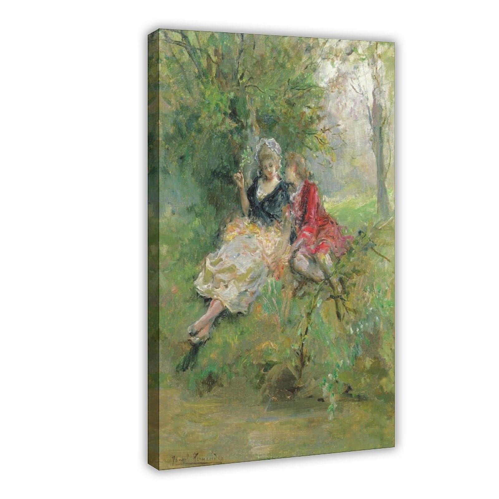 ANFOTCM Daniel Hernandez, kochankowie, kochankowie nad rzeką, płócienny plakat dekoracja sypialni, sport, krajobraz, biuro, pokój, dekoracja, prezent, 50 x 75 cm