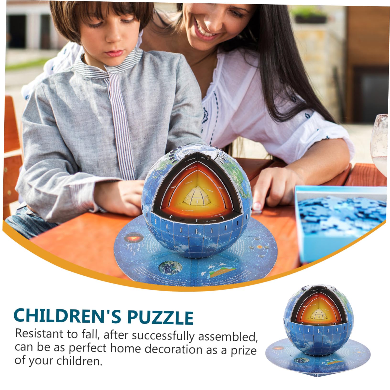 BESPORTBLE Puzzle 3d Struttura Terrestre per Ragazzo Ragazza 8-12 Anni, Gioco Educativo Fai da Te, Stimola Creatività e Coordinazione Occhio-mano, Set per Apprendimento Scientifico e Divertimento