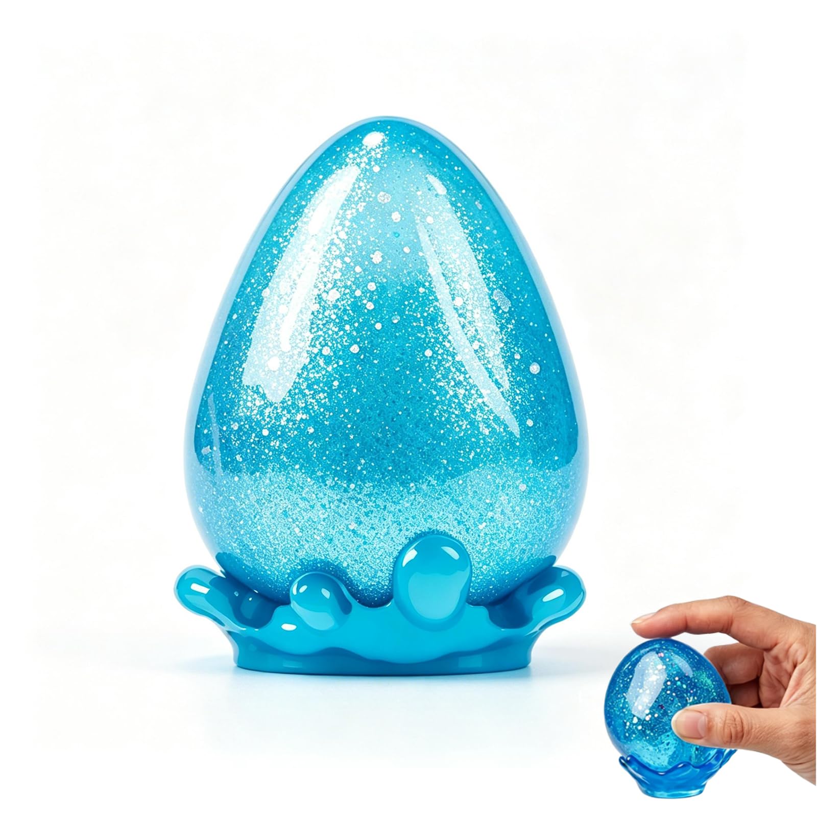 Blue Dream Drop Squishy, Water Drop Squishy, Glittering and Unique, Ideal for Home, Office Desk Decor and Decoration Enthusiasts