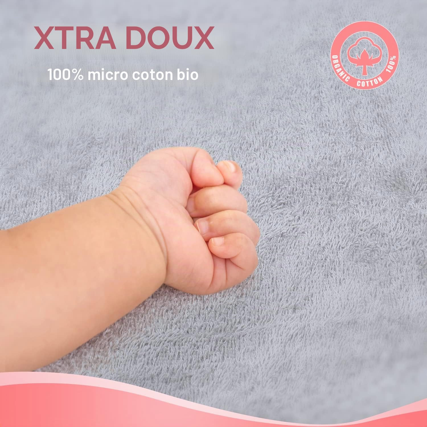 TBEZY Cape de Bain Bébé à Capuche, Coton Sortie de Bain Bébé avec Design Animal, Drap Serviette de Nouveau-né (Eléphant pour 1 à 5 Ans)