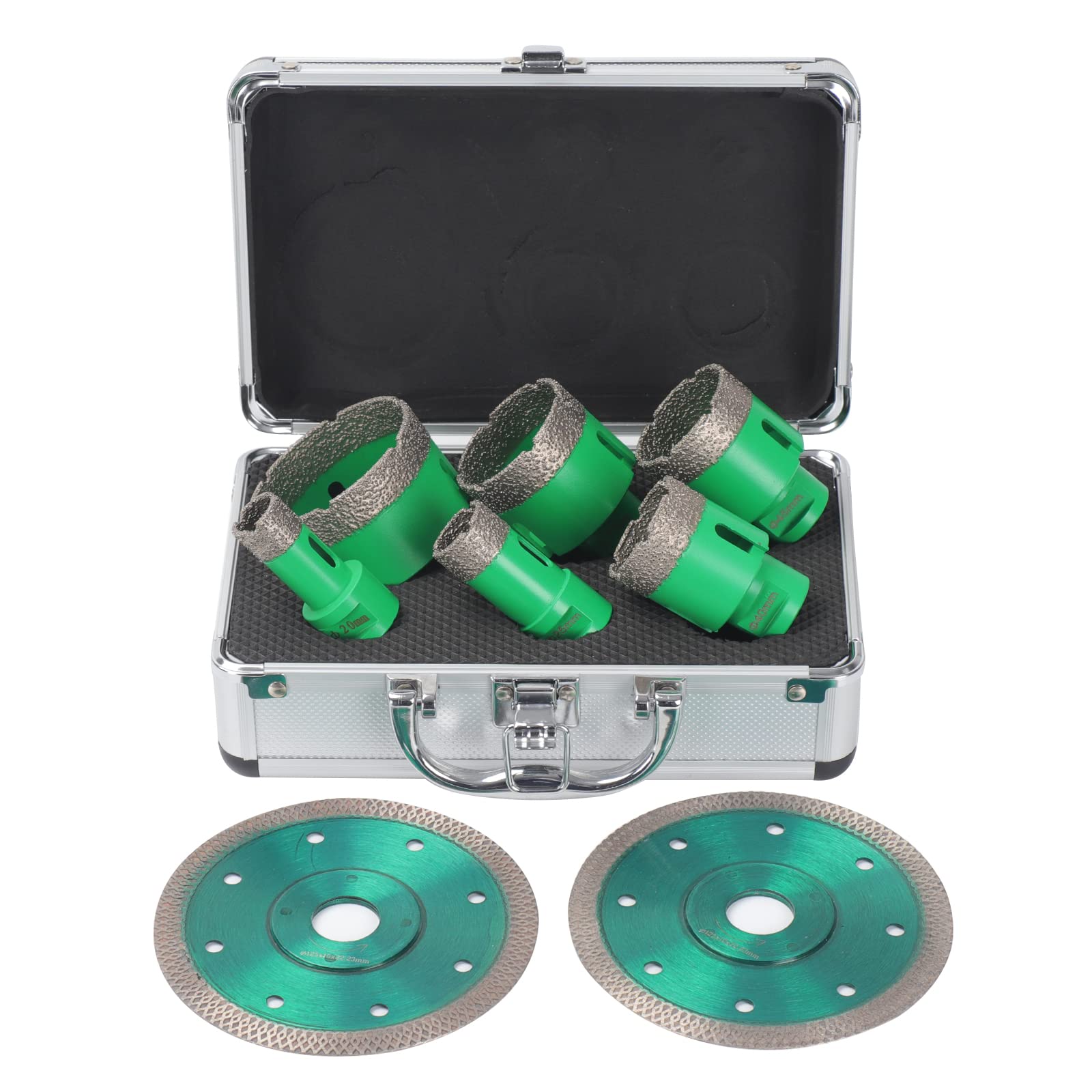 Snowtaros Diamond 6-piece SAW_BLADE set for Marble Fast drilling speed, Round hole without gap, Portable, Compact