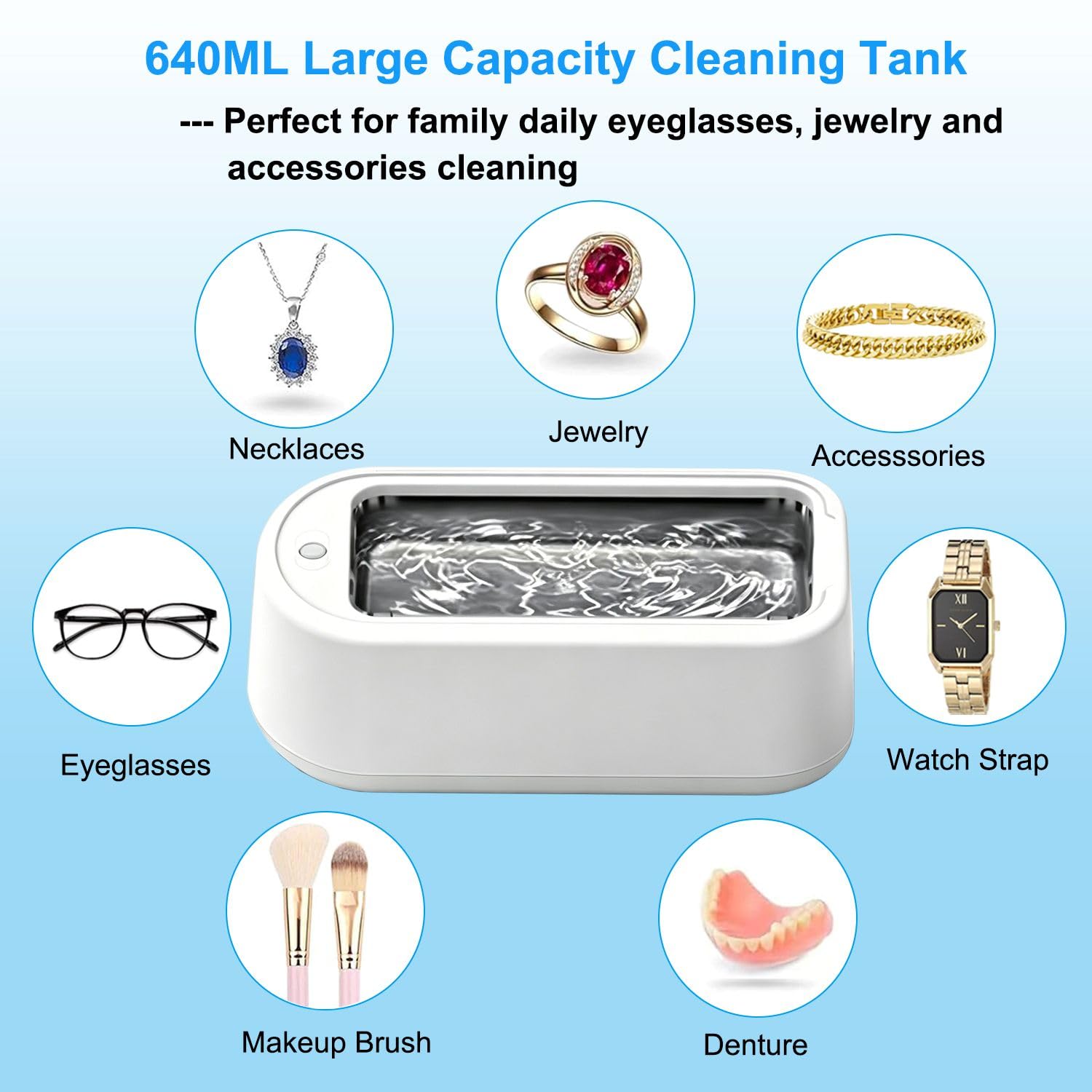 Amazon.com: Ultrasonic Cleaner,640ML 48KHz Powerful Ultrasonic