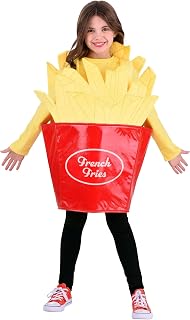 Fast Food Fries Kid's Costume - Tunic, Shoulder Straps, French Fry Design