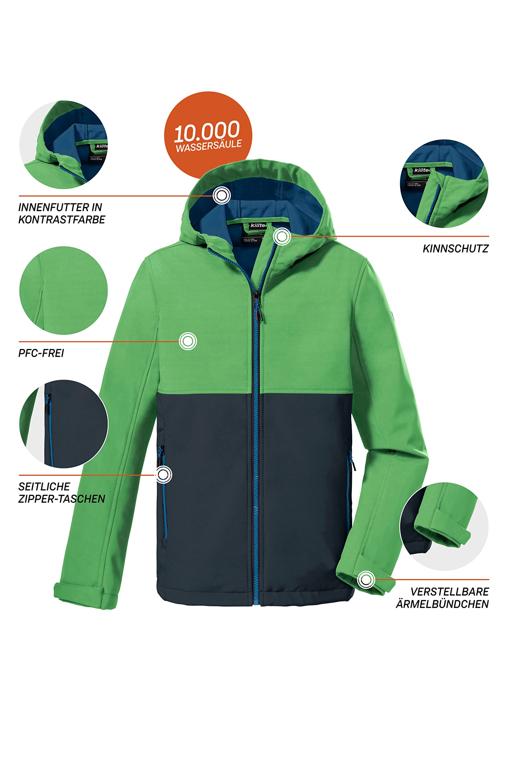 Killtec Kow 203 Bys Sftshll Jckt Veste softshell à capuche Garçon