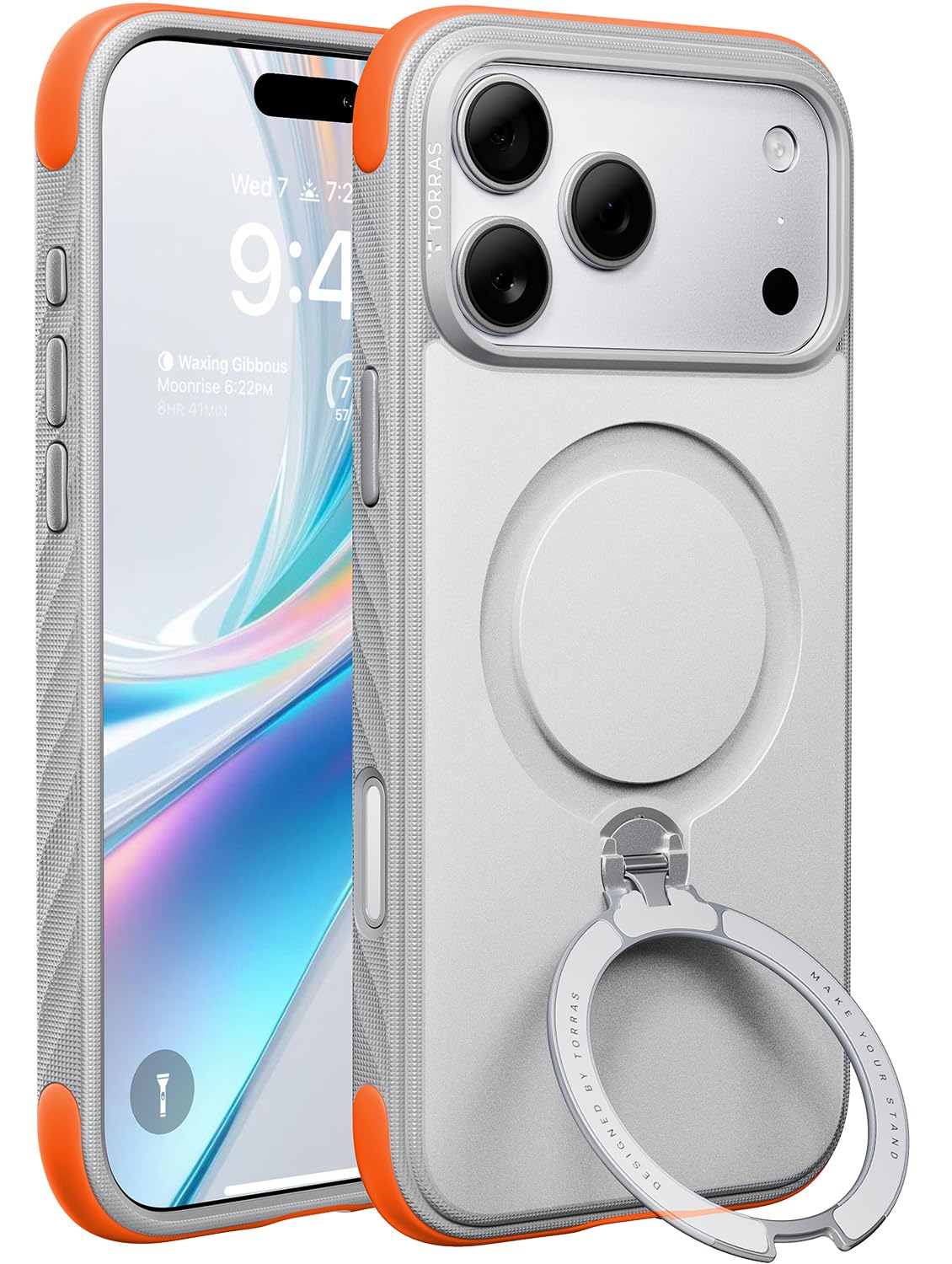 Photo 1 of TORRAS Q3 Rugged iPhone 17 Pro Max Case with Magnetic Stand