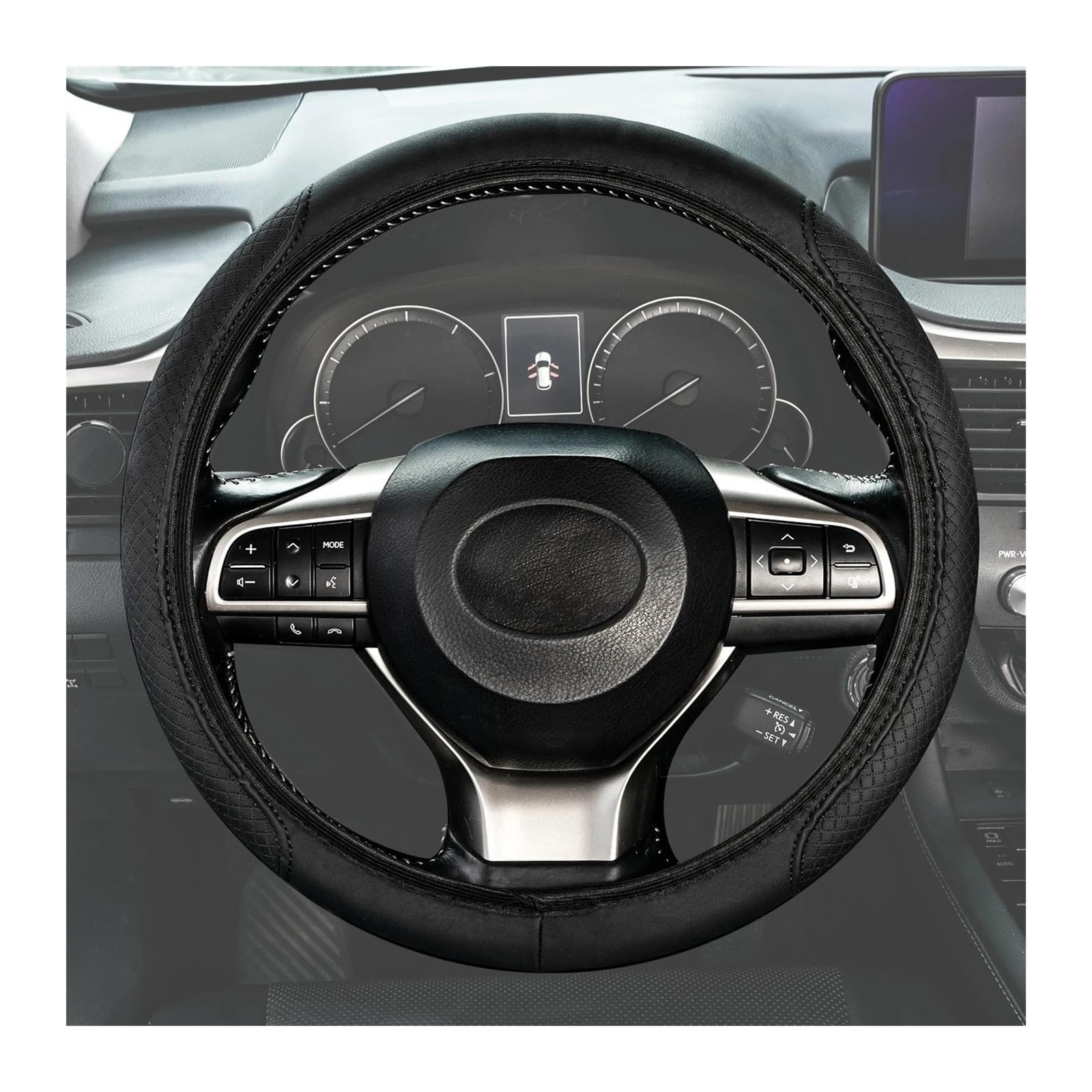 Note: Please check the product description and pho 14.5-15 Inch Universal For R&ANGER For F&ocus For F&usion Anti-slip Elastic Car Steering Wheel Cover Cars Vehicles 37-38 cm Wheel Cover