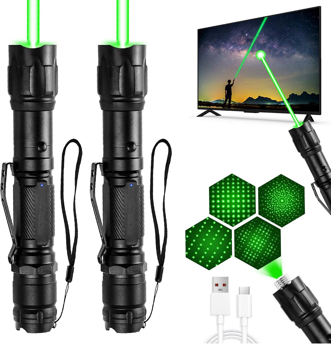MIPREZT 2 Packs Professional Rechargeable