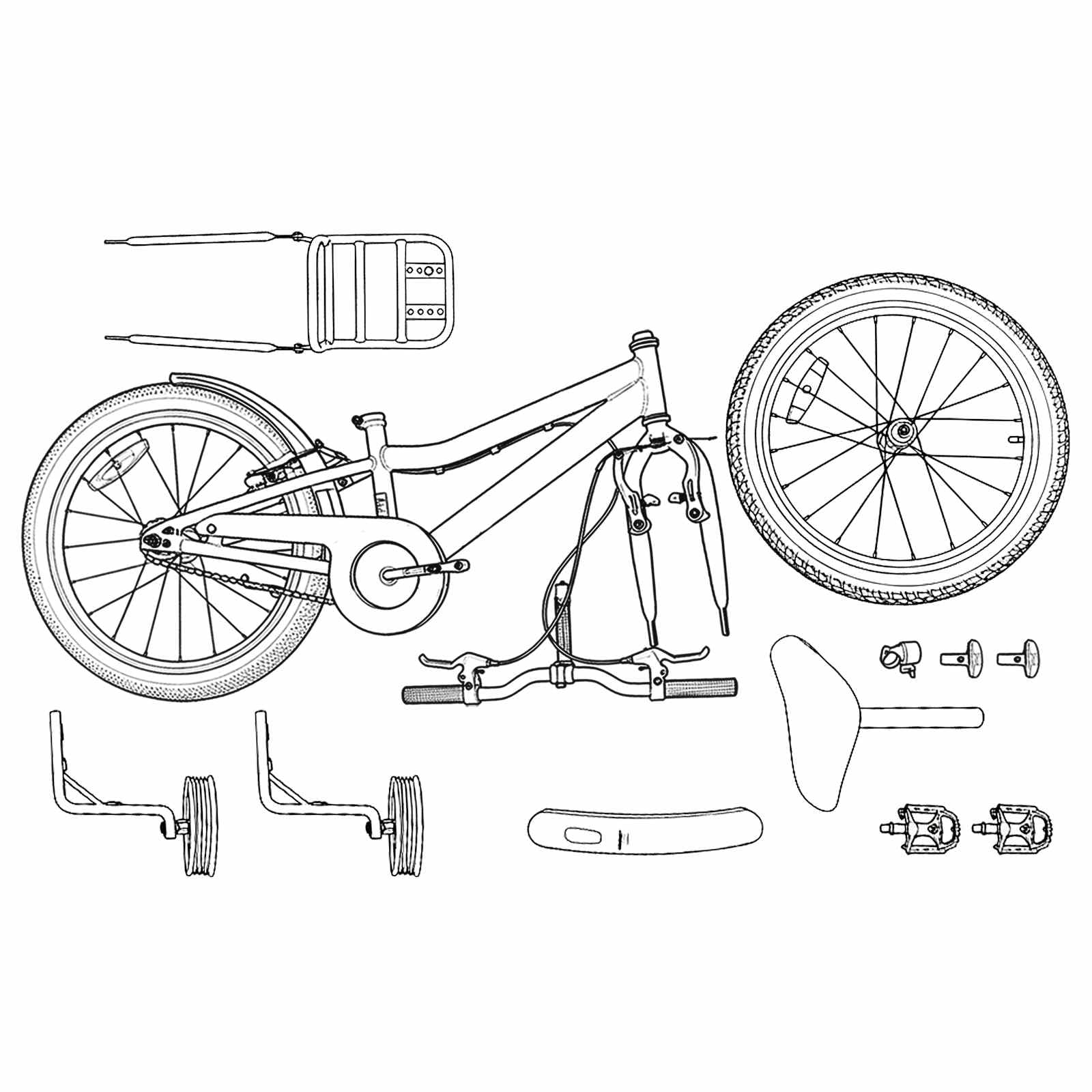 SYDE Rower Dziecięcy 12 Cal Pomarańczowy Czarny | Wytrzymała stalowa rama, hamulec ręczny, ergonomiczne siodełko, błotniki, łatwy montaż