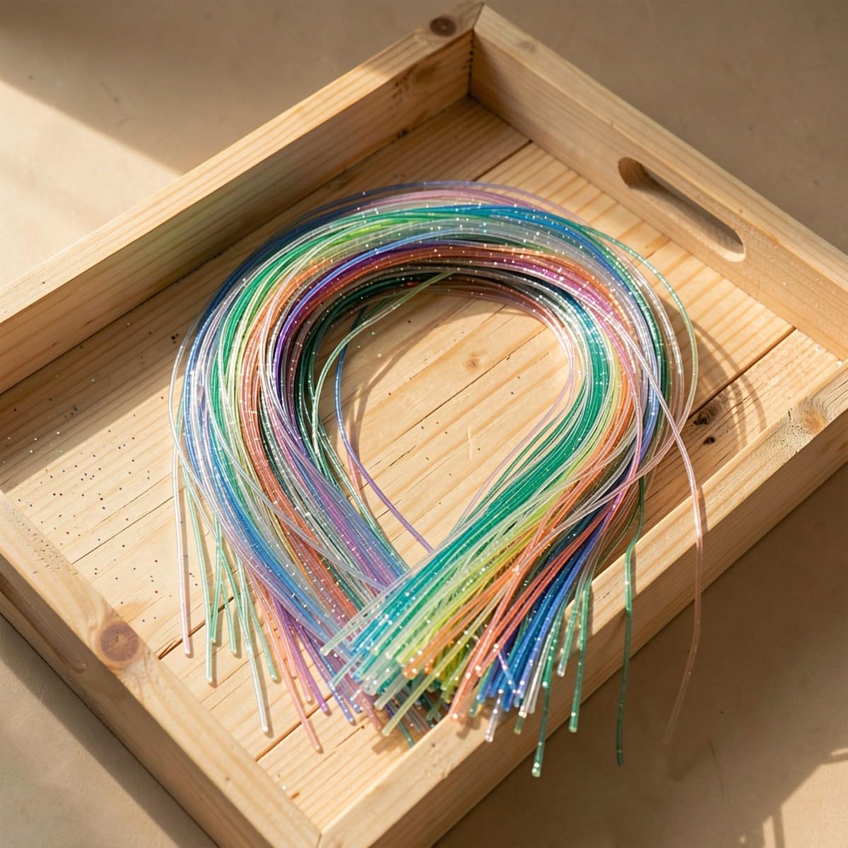 400 Unidades Cuerda Entrelazada de Pvc Transparente para Joyería