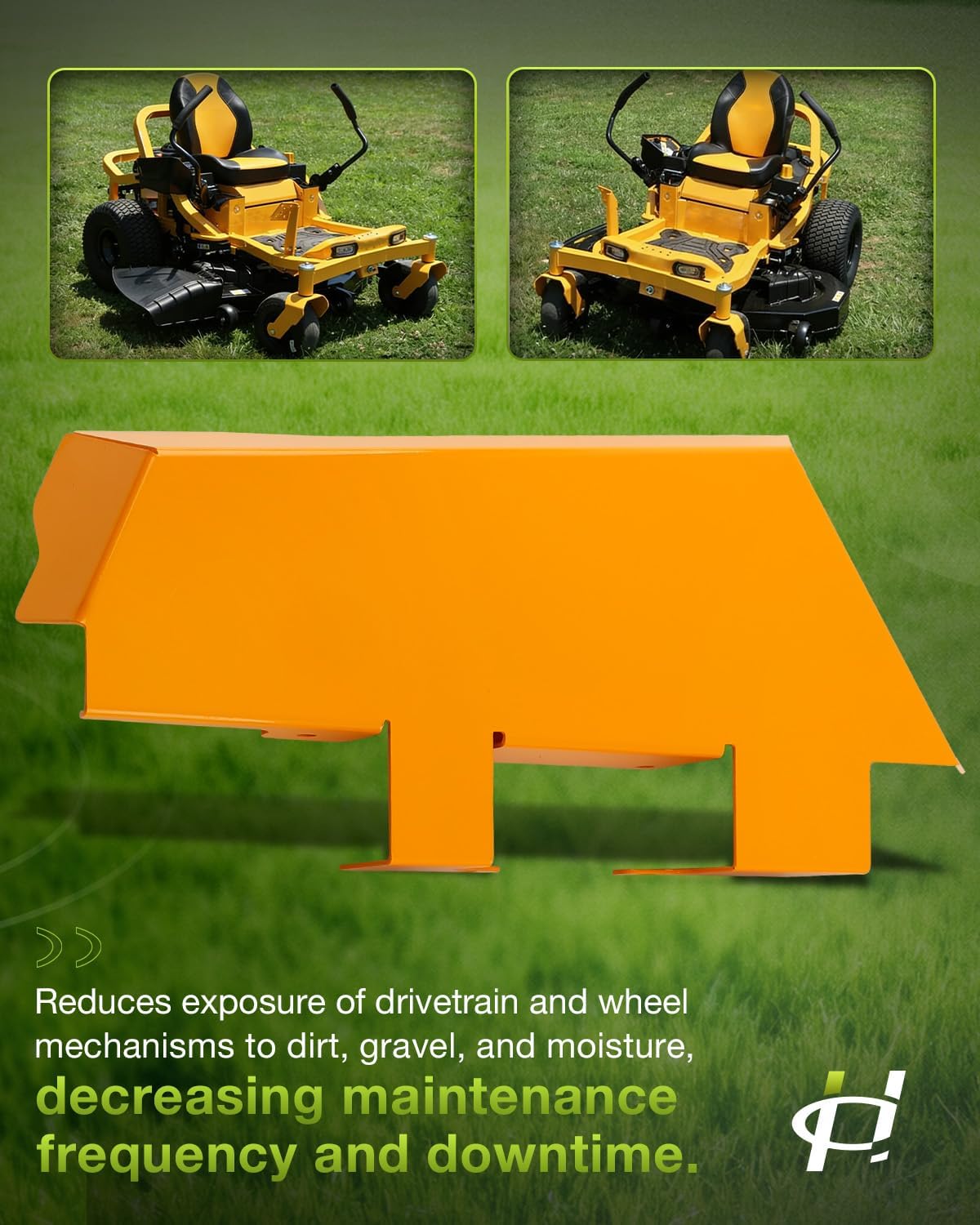 Mower Steel Fender Kit Compatible with Cub Cadet Ultima ZT1 ZT2 ZT3 Zero Turn Lawn Mowers Upgrade Steel Yellow Fender with Nut, Screw, and Wrench Replace 19A70062100