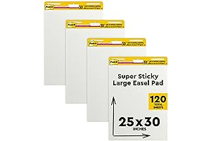 30X25 Inch Super Sticky Easel Pad 4-Pack