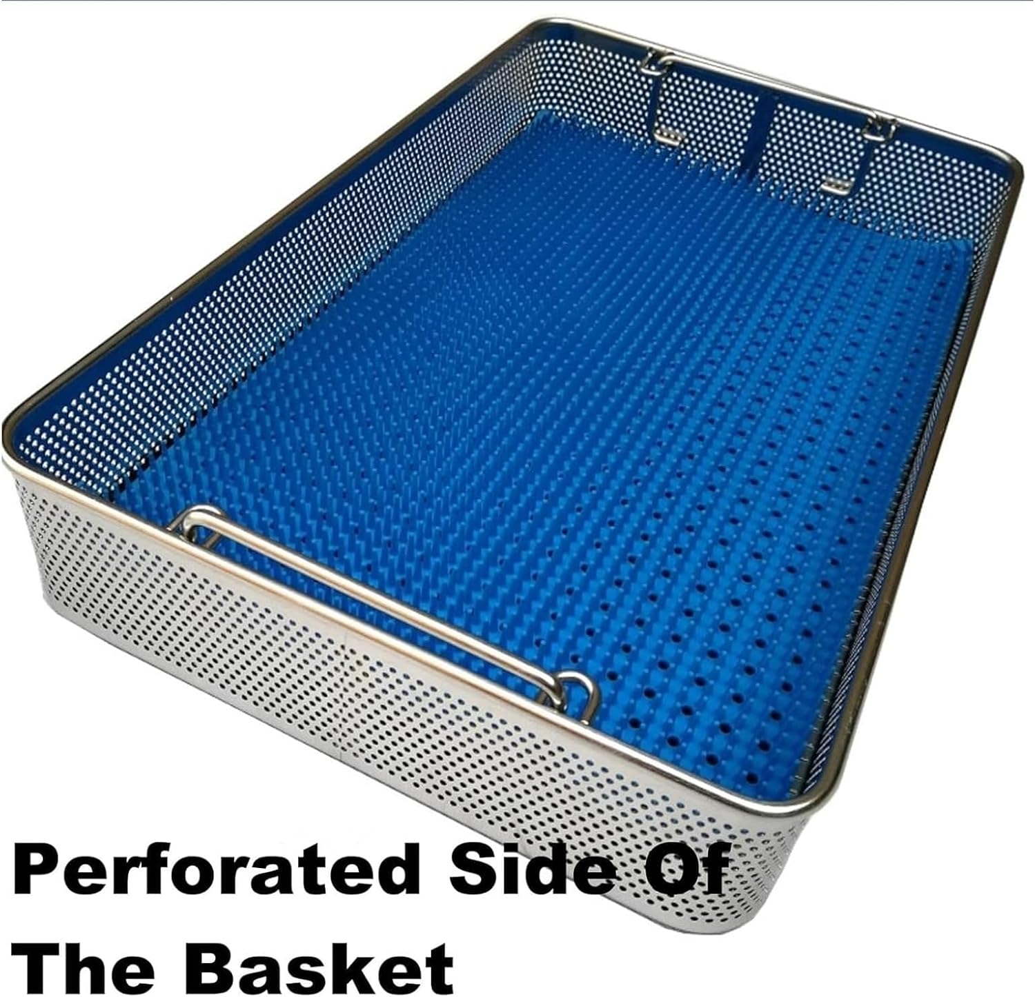 Sterilisation baskets for surgical instruments,Medical Surgical Instrument Sterilization Box,Equipped With Silicone Pad,Suitable For Laboratories,Hospital Instruments,Dental Clinics(40x25cm/15.7x9.8in