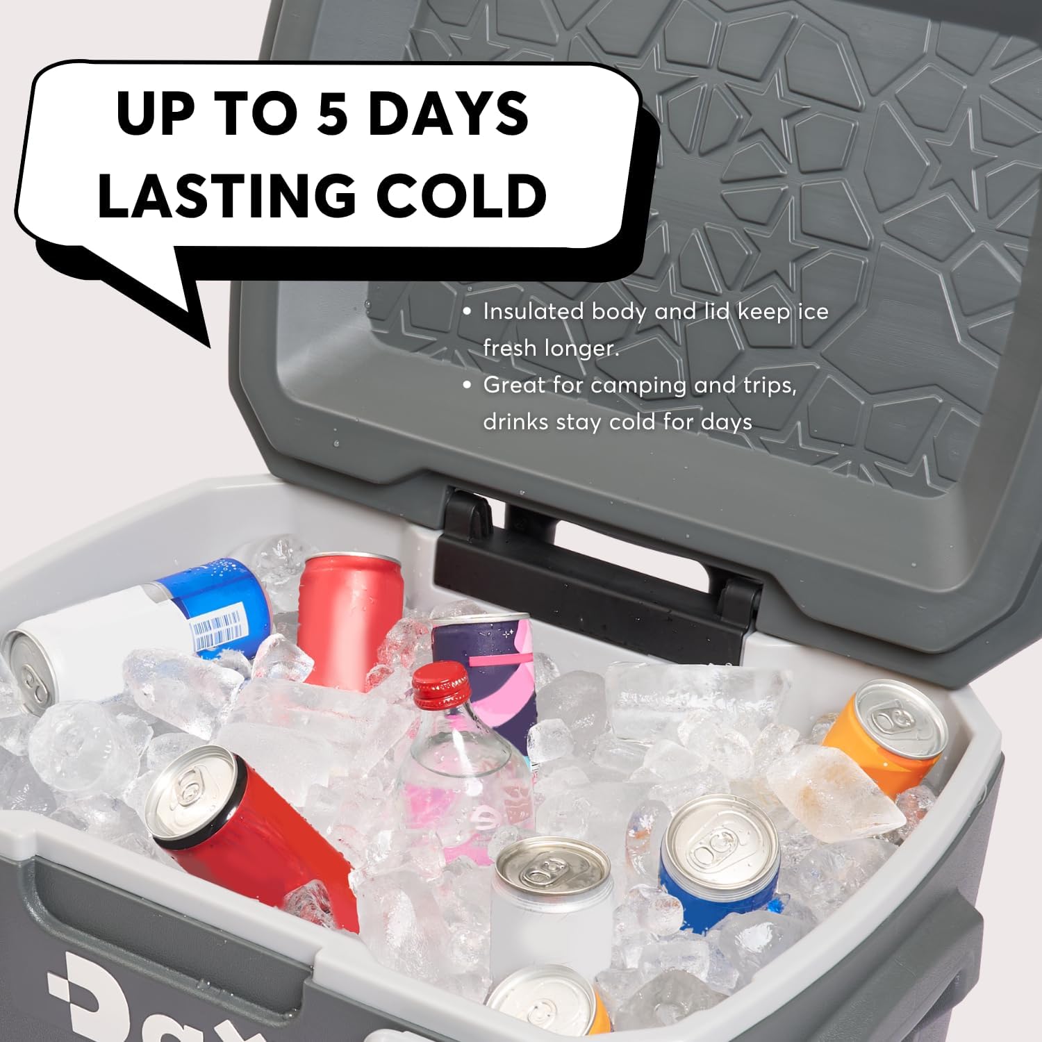 DA Ultra-Light 60 QT Hard Cooler with Wheels and Telescopic Handle, 30% Lighter Than Rotomolded Coolers, Keeps Cold Up to 5 Days, Ice Chest for Camping, Tailgating, Beach
