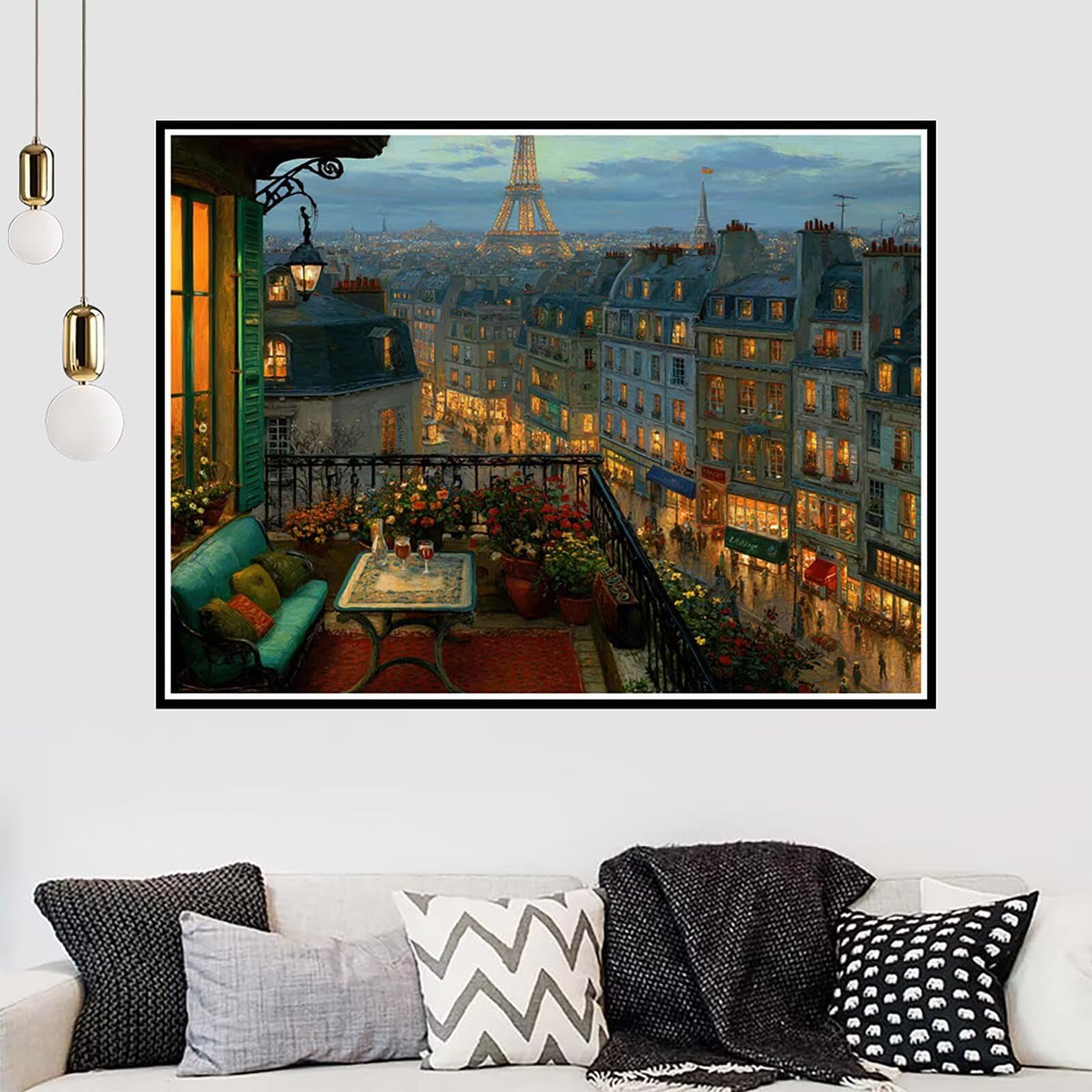 Diamond Painting Paryż Diamentowe Malarstwo Krajobraz Diament Malarstwo Dorośli 5D DIY Haft krzyżykowy Diament Rzemiosło Dorośli Zestaw do dekoracji pokoju domowego, prezent dla kobiety