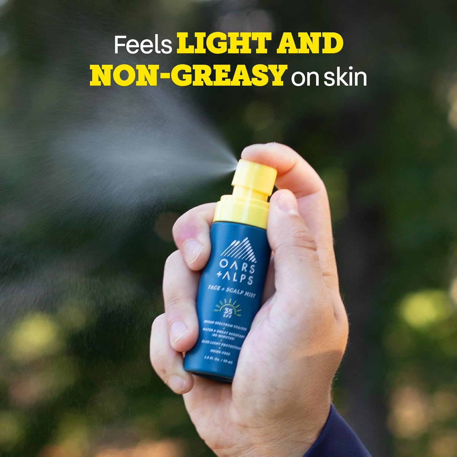 Oars + Alps Face & Scalp Sunscreen Spray Mist, SPF 35 Facial & Hair Sunscreen - Image 7