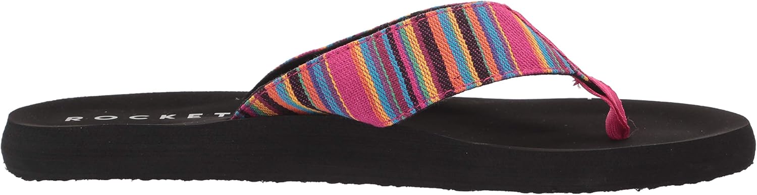 Rocket Dog Women's Adios Aloe Stripe Cotton Flip-Flop