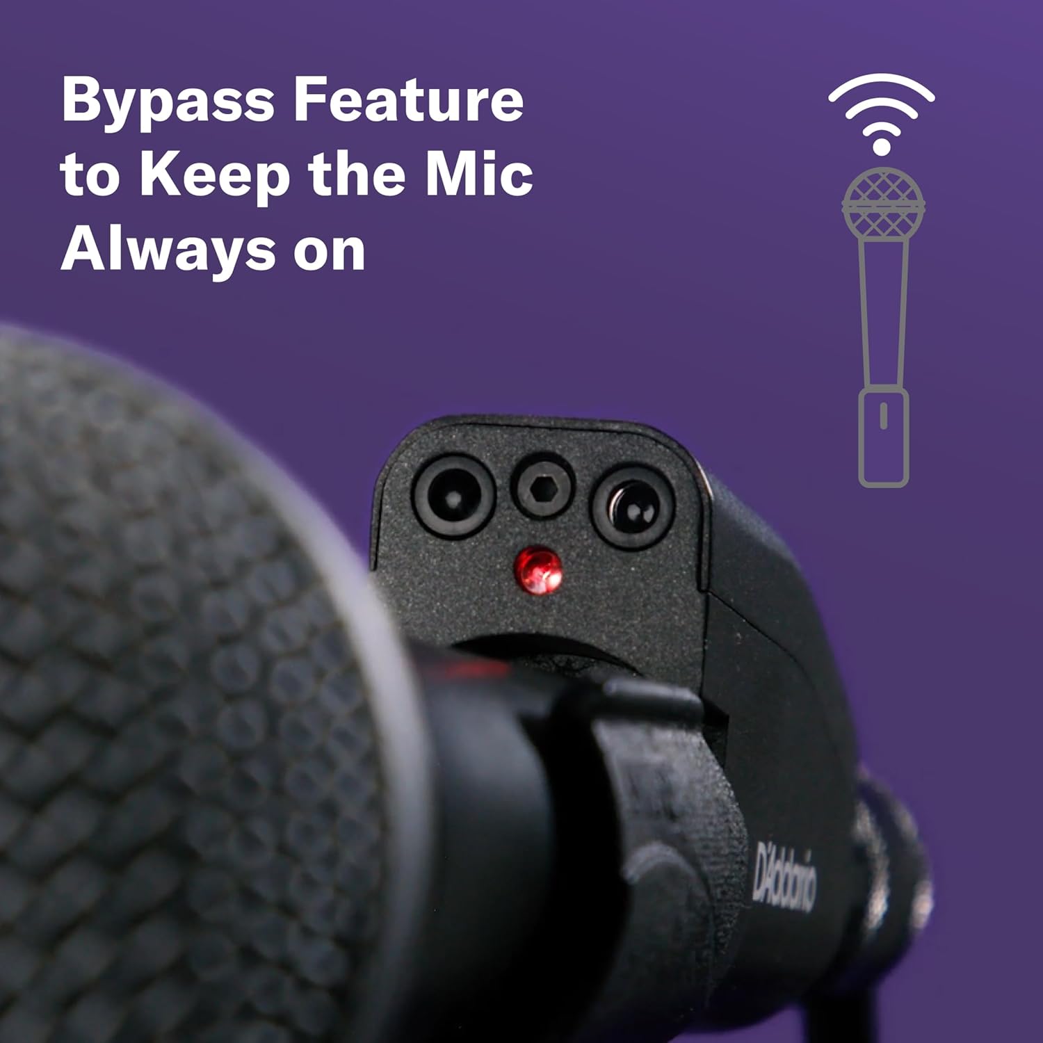 D'Addario Mic Mute bypass feature