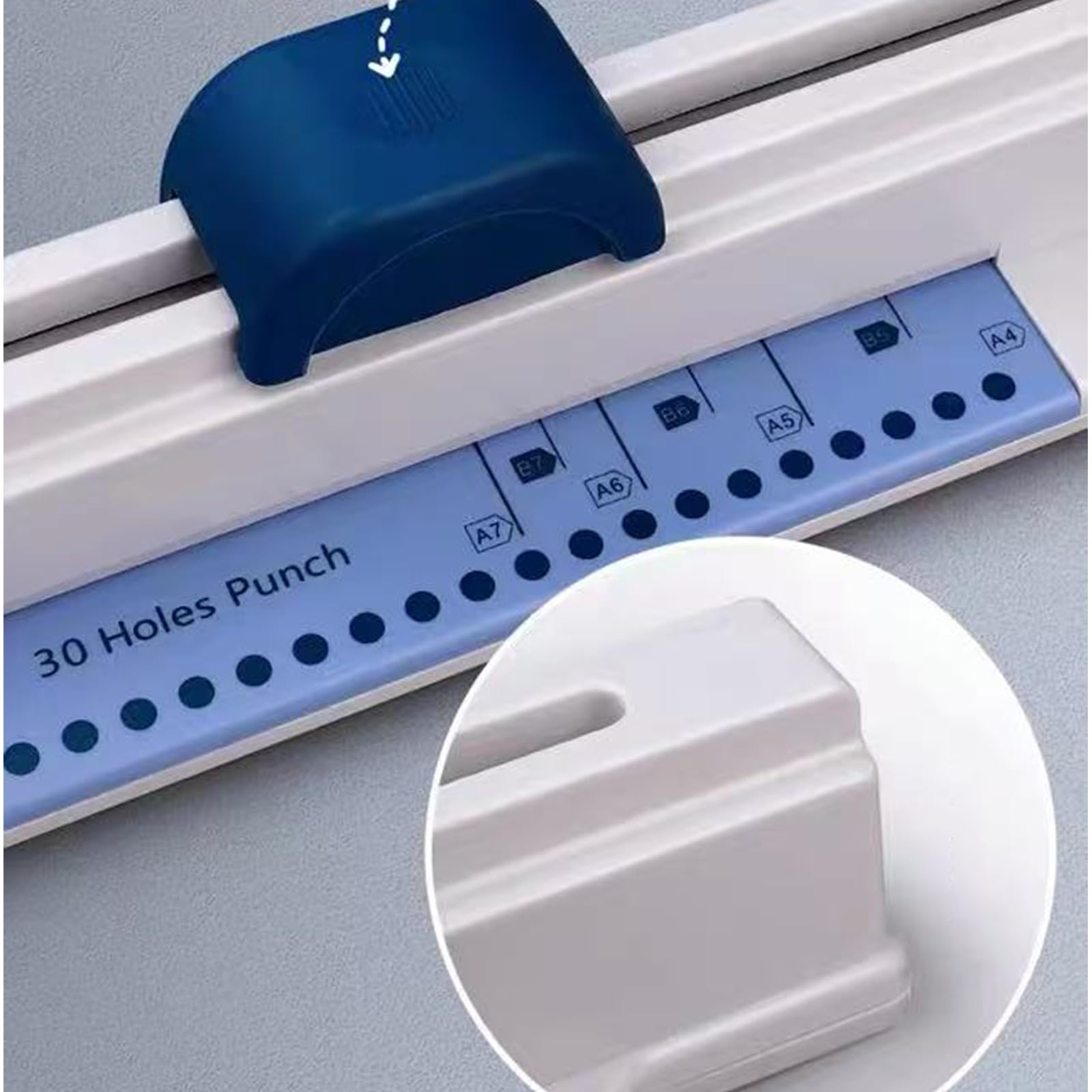 Perforatrice Portatile A 30 Fori per Fogli Sciolti E Rilegatura A Spirale - Perforatrice Manuale Multiforo per Cancelleria da Ufficio E Scolastica