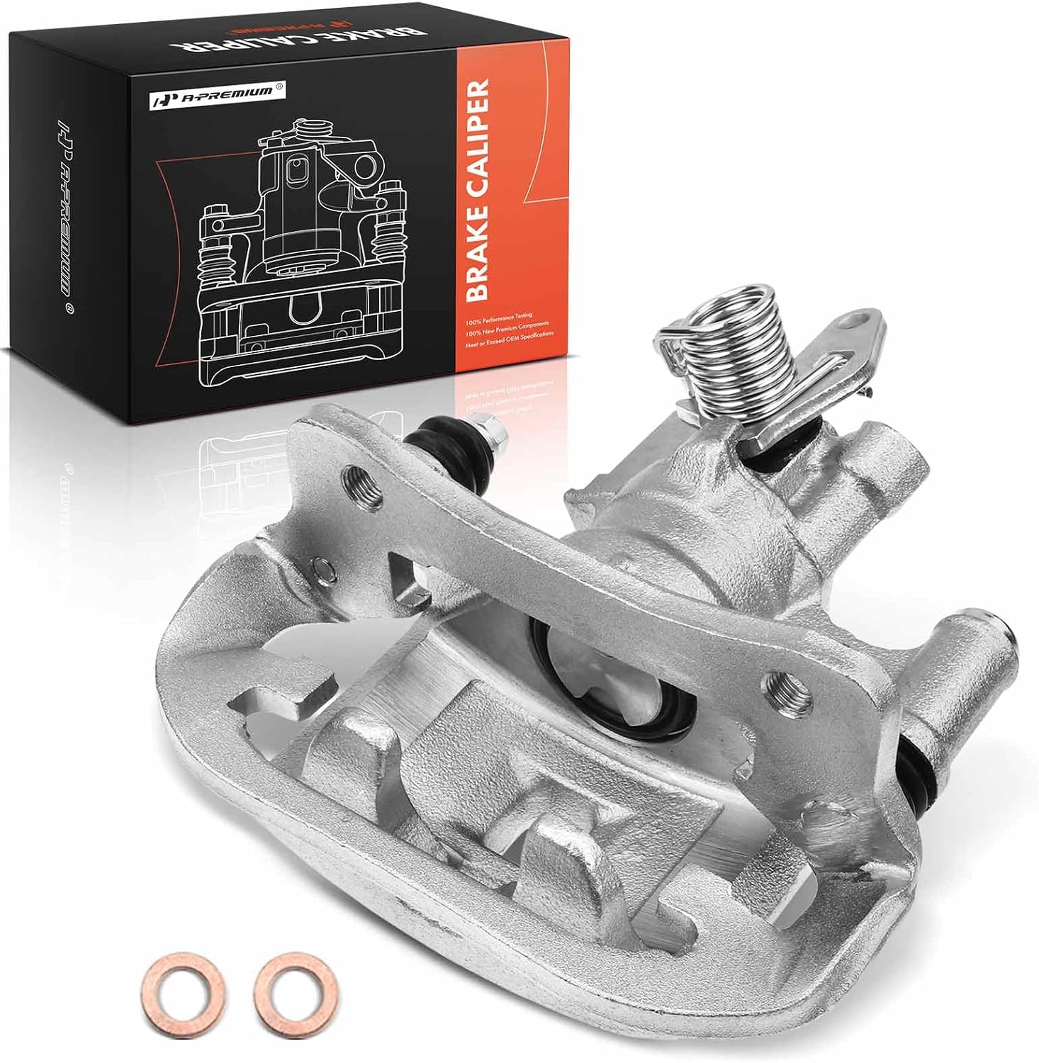 A-Premium Disc Brake Caliper Assembly with Bracket Compatible with Select Toyota Models - MR2 Spyder 2003 2004 2005 - Rear Right Passenger Side