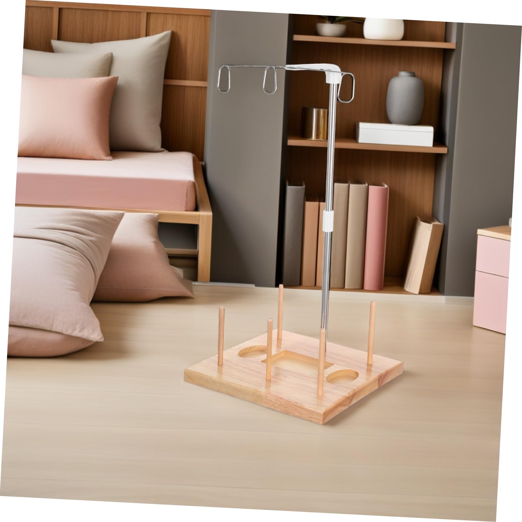 Uonlytech Portafilo in Legno per Rocchetti Portabobine per Cucire Contenitore per Filo da Cucito Organizzatore per Rocchetti di Filo Portarocchetto per Macchina da Cucire