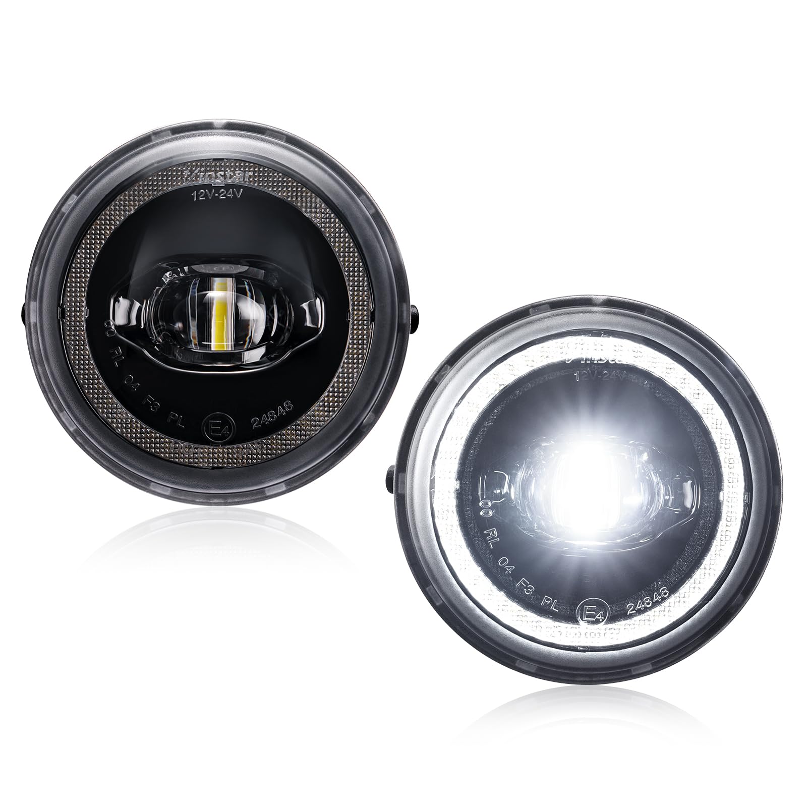 LUDARM LED Fog With DRL Light Compatible with 2005-211 Tacoma 2007-2013 Tundra 2008-2015 Sequoia 2004-2006 Solara Front Bumper Fog Lights Daytime Running Light 2PCS Clear Lens