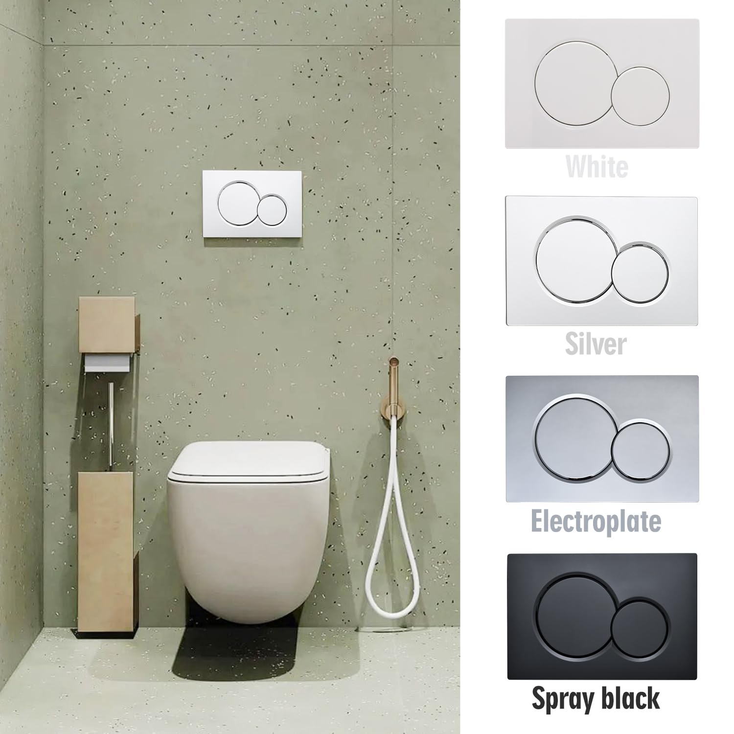 Geberit Sigma Flush Plate - Hidden Toilet Flush Button, Dual Flush, Polypropylene