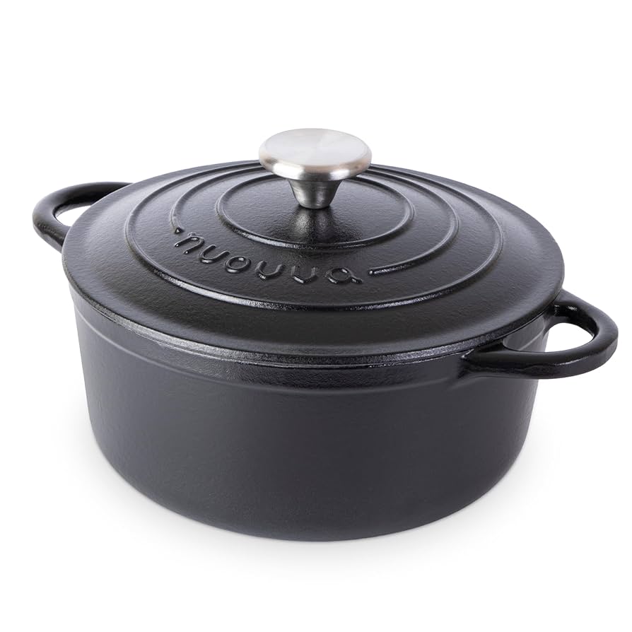 Leyeet Dutch Oven Pot, 5.2 Quart Enameled Cast Iron Dutch Oven Pot With