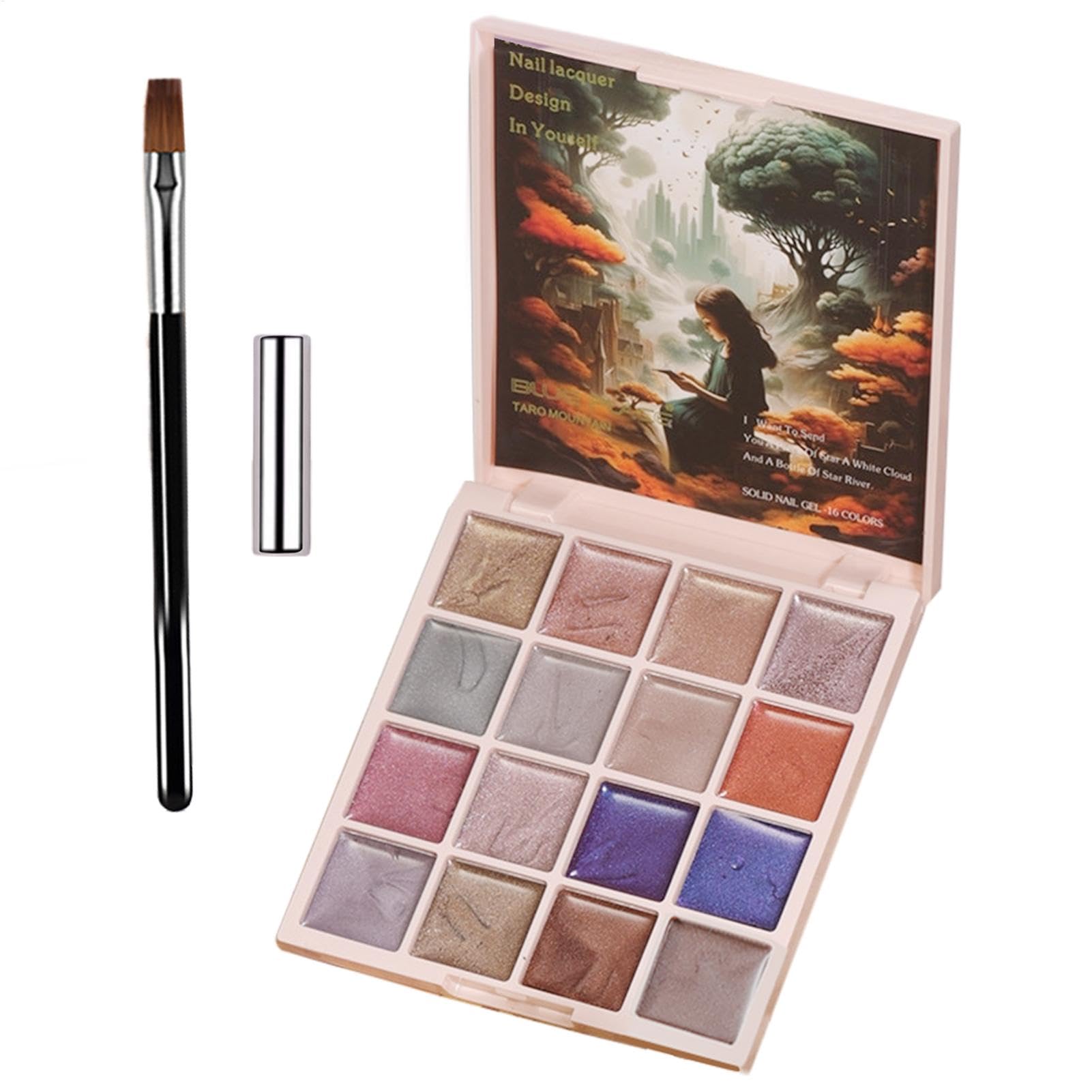 Solid Gel Nail Polish Palette, Gel Nail Palette, 16 Colors Nail Gel Palette, Magnetic Gel Nail Polish, Gel Nail Polish for, Nail Gel Painting Palette, Gel for Nail Design, Gel
