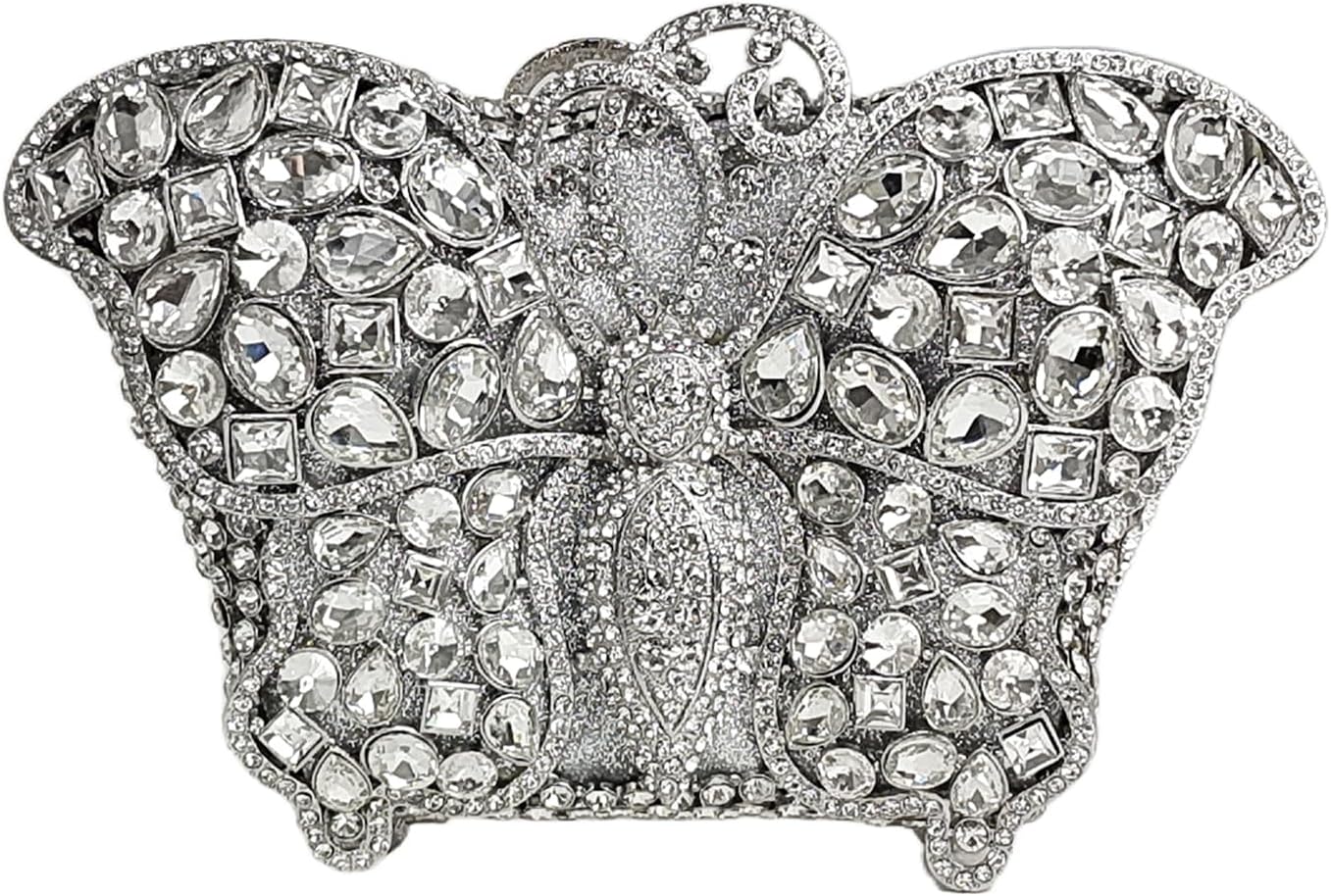 Cute Butterfly Evening Bag Bling Rhinestone Purse Animal Crystal Clutch for Wedding Prom Party Handbag