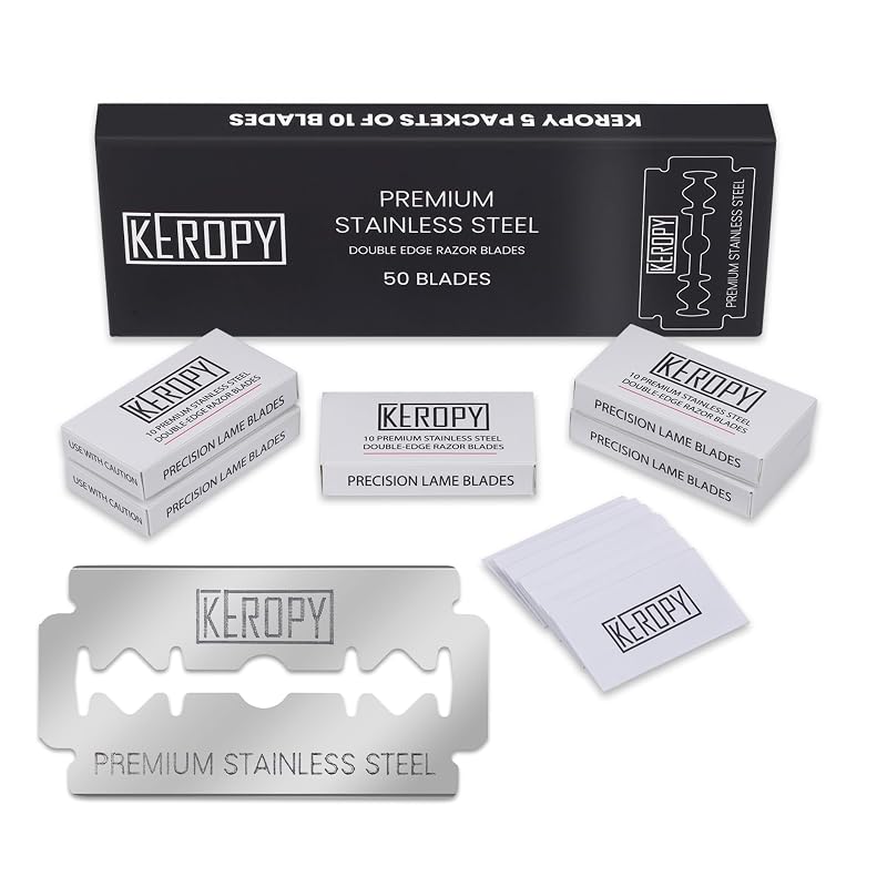 Keropy 50 Lâminas para Barbeador de Segurança